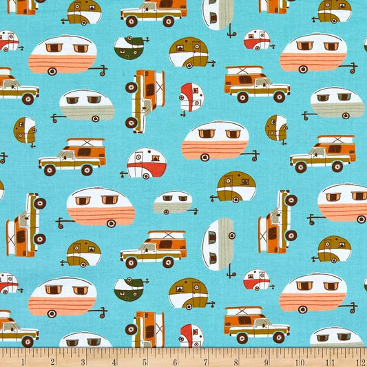 Paintbrush Studio | Vintage Camping | Campers | Blue
