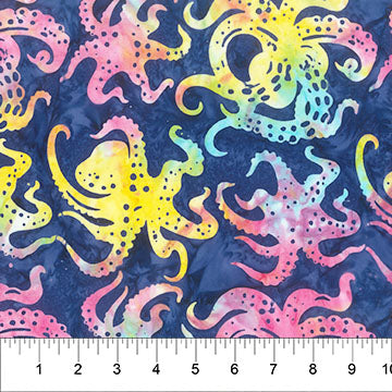 Octopus Oasis | Octopus | Dark Blue Multi | Batik