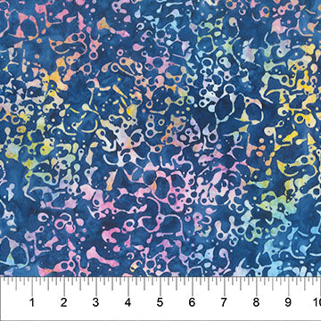 Octopus Oasis | Bubbles | Navy Multi | Batik