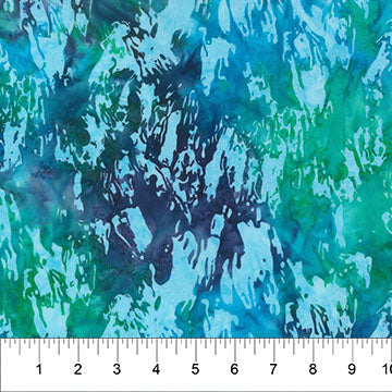 Octopus Oasis | Brush Strokes | Seafoam | Batik