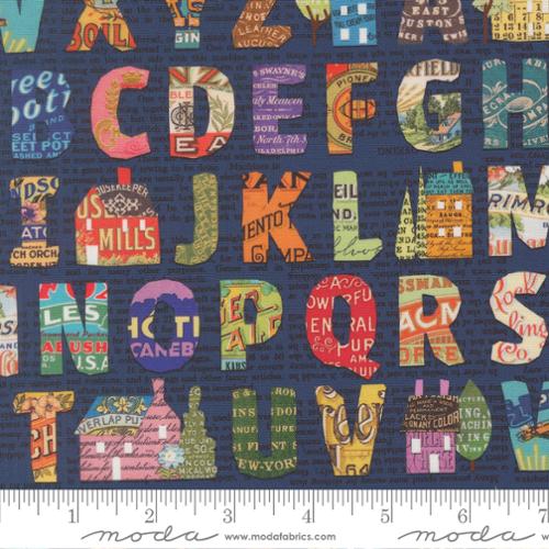 Moda | Paper Hamlet | Alphabet Text & Words | Midnight