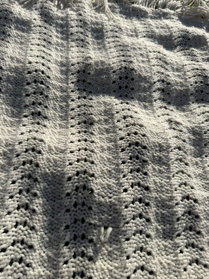 Handmade Afghan | White | Curated Collection