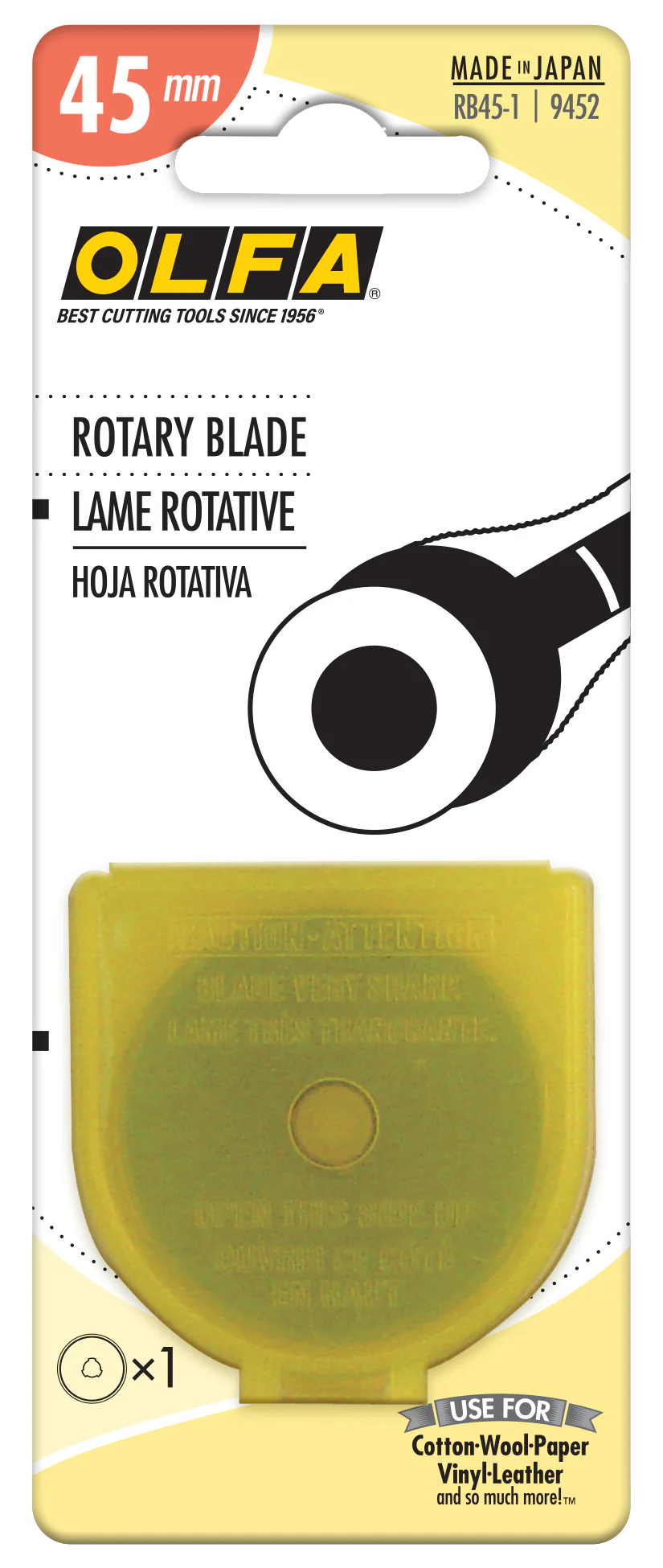 Olfa | 45mm Rotary Blade Replacement | Available in 1, 2, 5, and 10 Pack