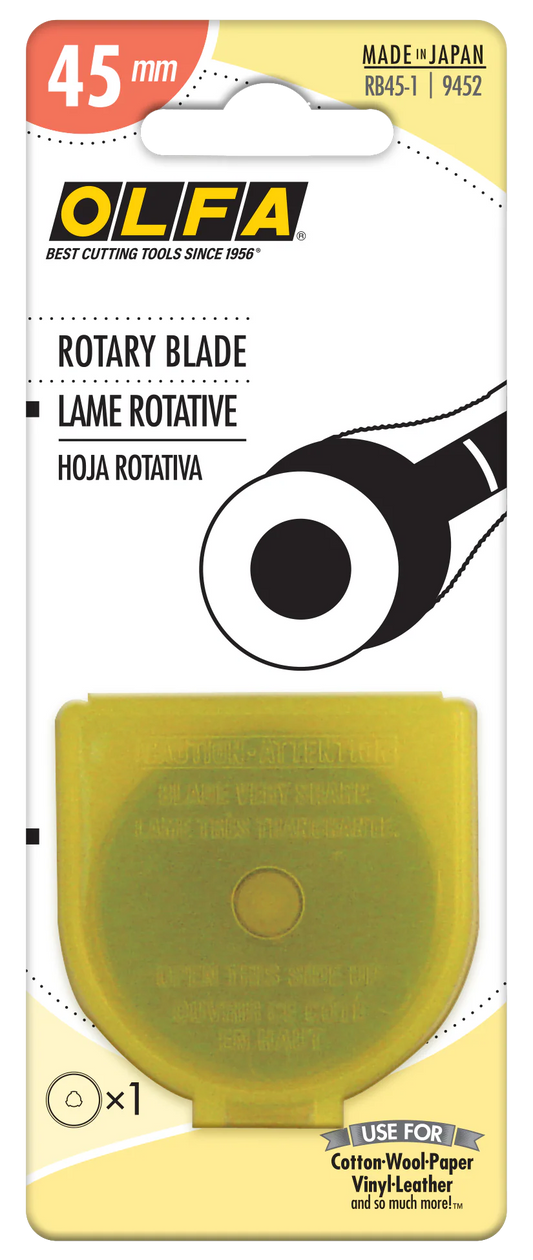 Olfa | 45mm Rotary Blade Replacement | Available in 1, 2, 5, and 10 Pack