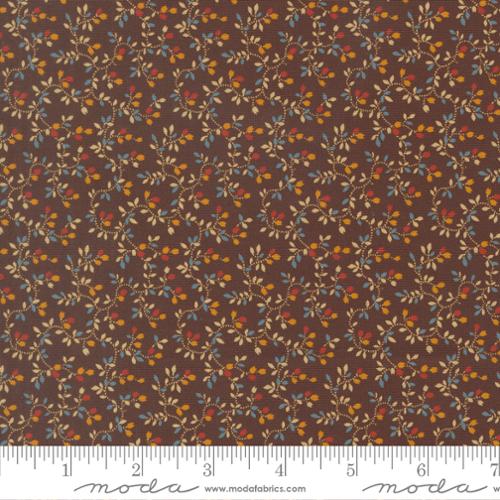 Moda | Betsy Chutchian | Pamelias Path | Entwined Florals Vines | Dark Chocolate