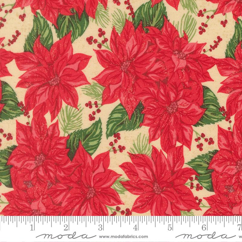 Moda | Stacy Iest Hsu | Holiday Cheer | Poinsettia | Natural | 20971-11