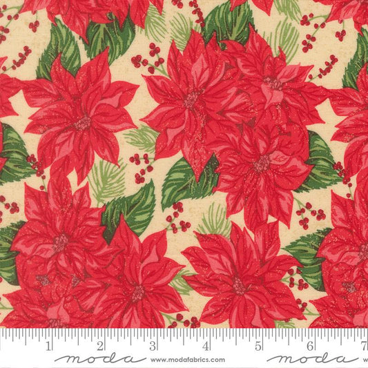 Moda | Stacy Iest Hsu | Holiday Cheer | Poinsettia | Natural | 20971-11