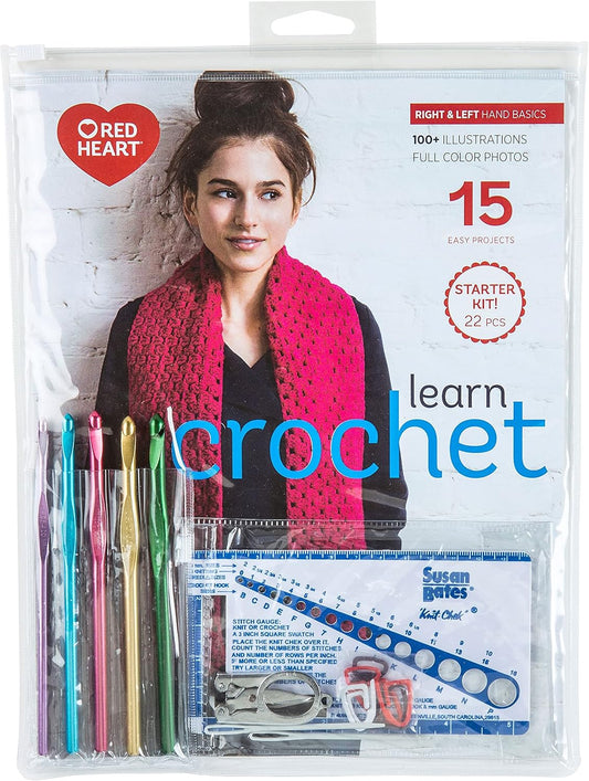 Red Heart | Learn Crochet | 15 Easy Projects | Starter Kit