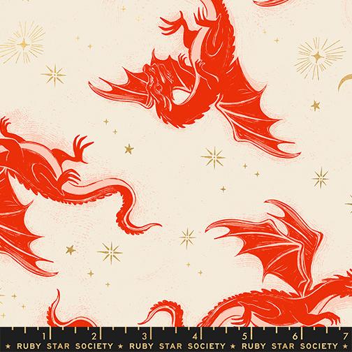 Ruby Star | Sarah Watts | Fireglow | Etched Dragons | Metallic Dark Ruby | RS2131 11M