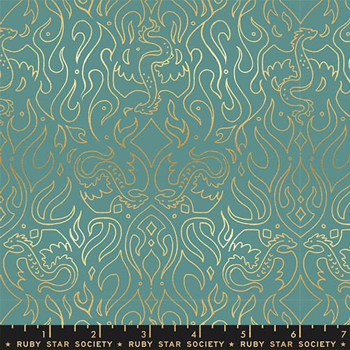 Ruby Star | Sarah Watts | Fireglow | Scribe | Metallic Watercress | RS2137 13M