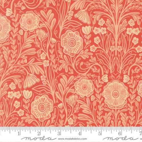 Moda | The Henhouse | Poppy Floral | Tomato | 48432-17