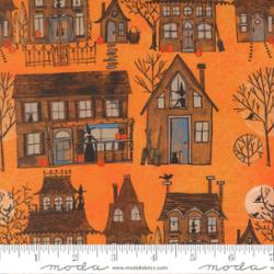 Coven | Haunted Village | Pumpkin | Robin Pickens fabric