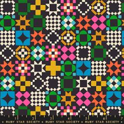 Ruby Star Society 1 800 Notion Quilty as Charged Soft Black quilting cotton fabric RS5215 14