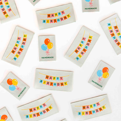 Birthday Multipack Sewing Labels - Clothing + Quilt Tags
