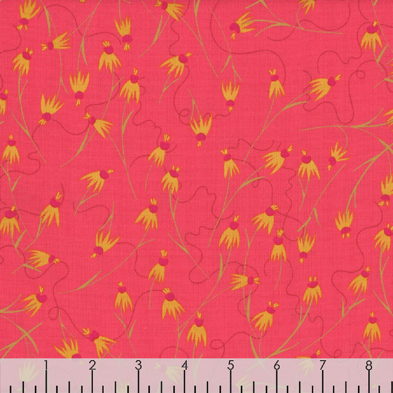 Andover | Alison Glass | Wildflowers | Coneflower | Coral