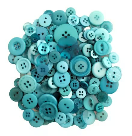 Buttons Galore & More Small Button Jar - Bali Blue