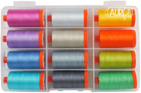 The Kaffe Collective Thread by Kaffe Fassett & Liza Lucy 50wt 12 Large Spools | Aurifil
# KF50KC12