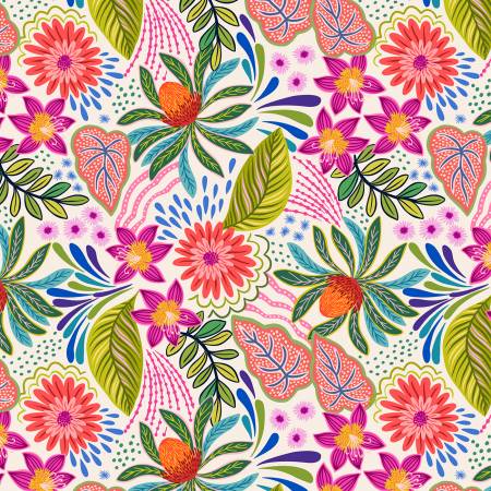 Lewis & Irene | Bahia | Floral on Cream