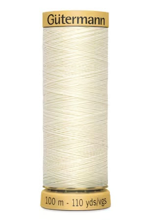 Gütermann Thread Cotton 50 100m Solid Cream # 744491-1040