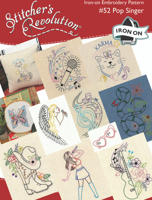 Pop Singer - Hand Stitch Embroidery Transfer Pattern
STITCHERS REVOLUTION®