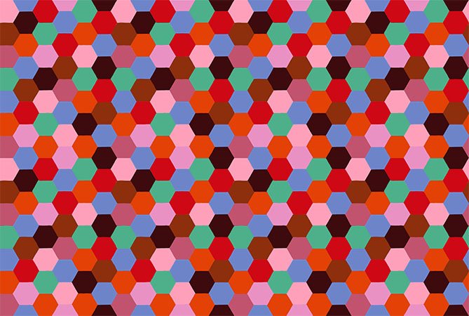Anna Maria Textiles | Piecework | Rustic Hexagons