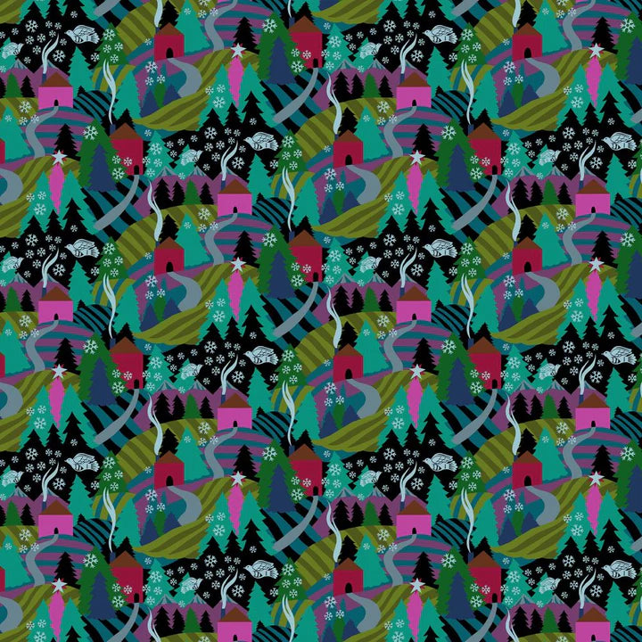 Anna Maria Textiles | Cozy Christmas | Flurry | Midnight