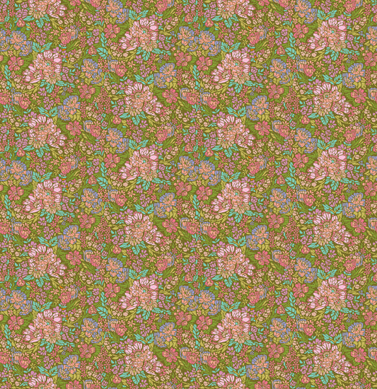 Northcott | Rhapsody | Mosaic | Avocado | Anna Maria Textiles