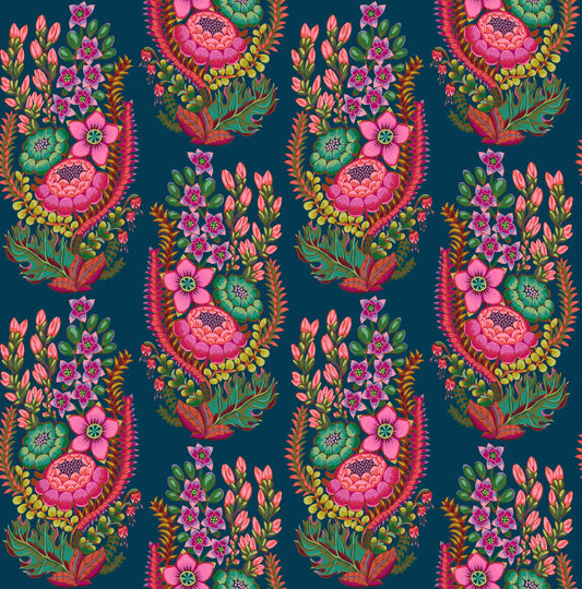 Northcott | Rhapsody | Outstretched | Azure | Anna Maria Textiles