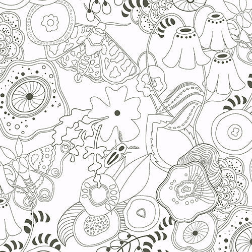 Andover |  Alison Glass | Abacus | Grow in Charcoal