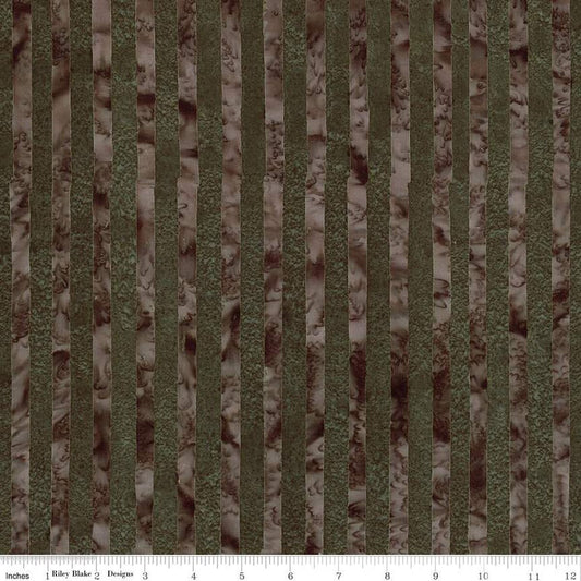 Riley Blake | Elementals | Get in Line | Batiks | Dark Vintage Green