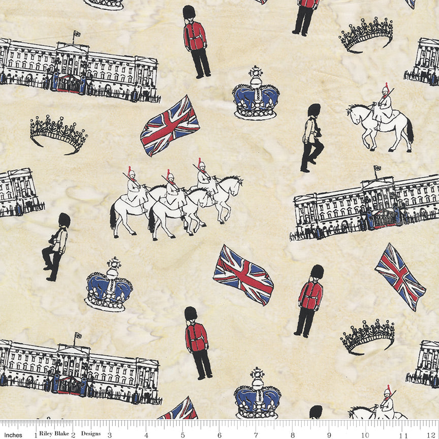 Riley Blake Designs | Batiks Around the World - London | Toasted Almond | BT23761-531 | Tara Reed