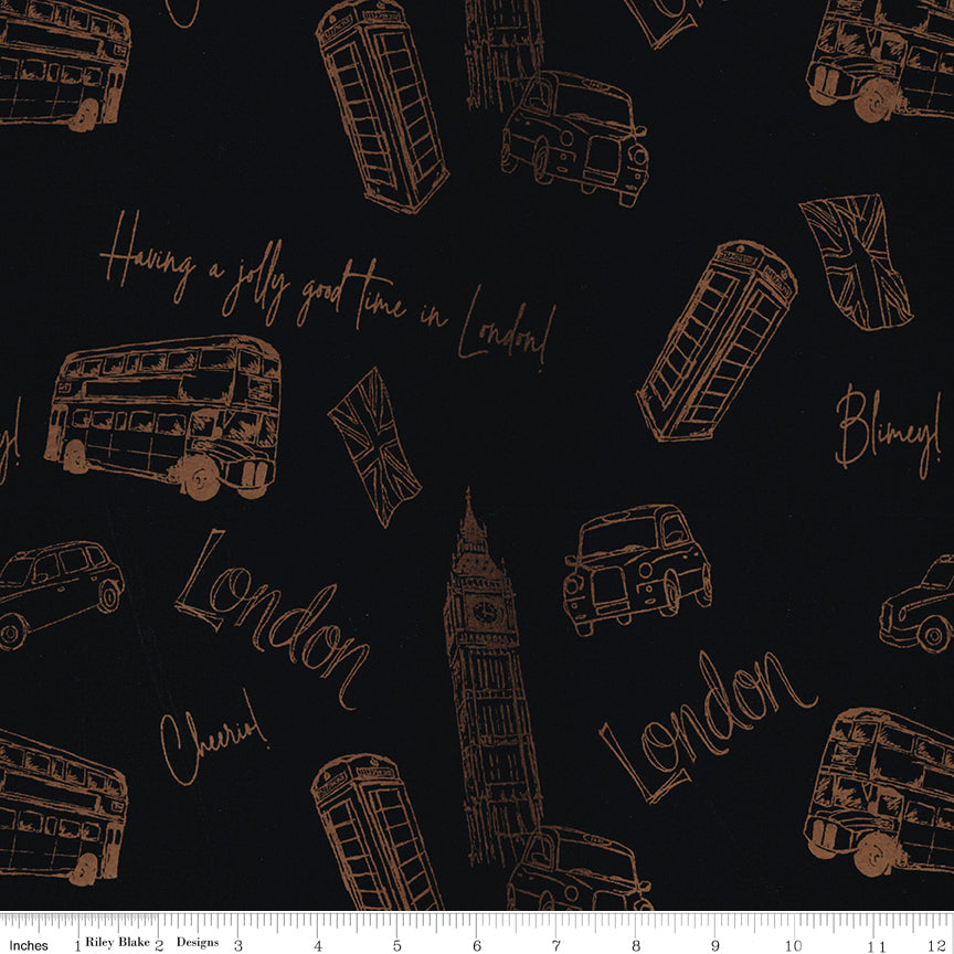 Riley Blake Designs | Batiks Around the World - London | Raven | BT23765-118 | Tara Reed