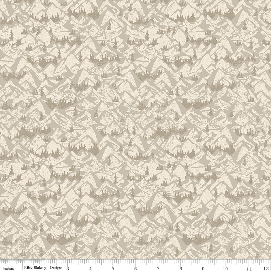 Riley Blake Designs | Legends of the National Parks | Mountains Cream | C13284-CREAM