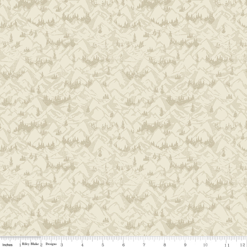 Riley Blake Designs | Legends of the National Parks | Mountains Cream | C13284-CREAM