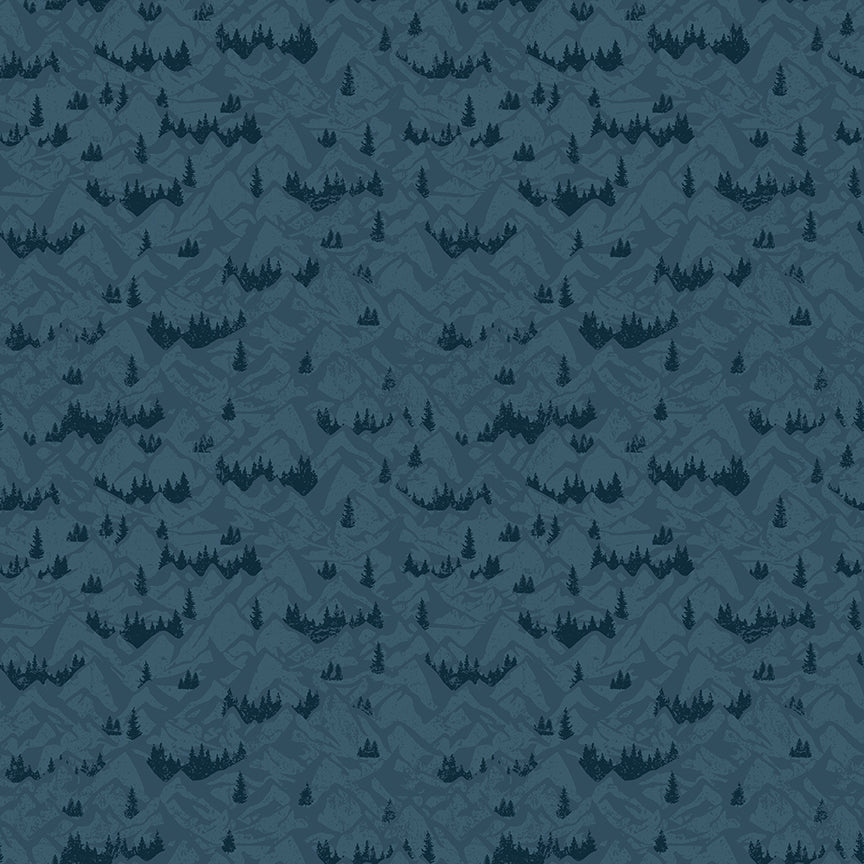 Riley Blake Designs | Legends of the National Parks | Mountains Navy | C13284-NAVY