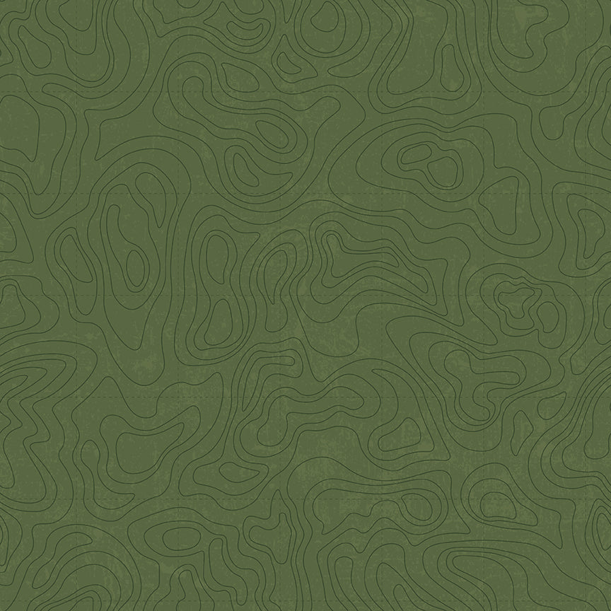 Riley Blake Designs | National Parks | Topographic Chive | Green | C13293-CHIVE