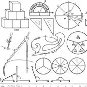 Riley Blake | Old School | Math Graphs | White | J Wecker Frisch