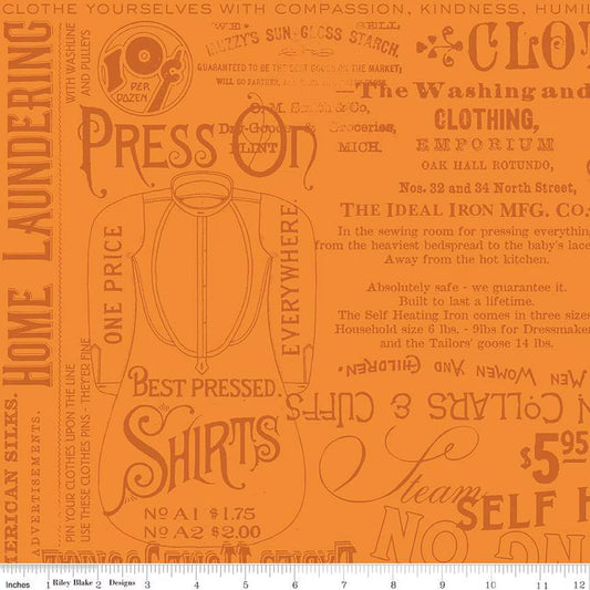 Riley Blake | Press On | Pressing Matters | Orange | J Wecker Frisch