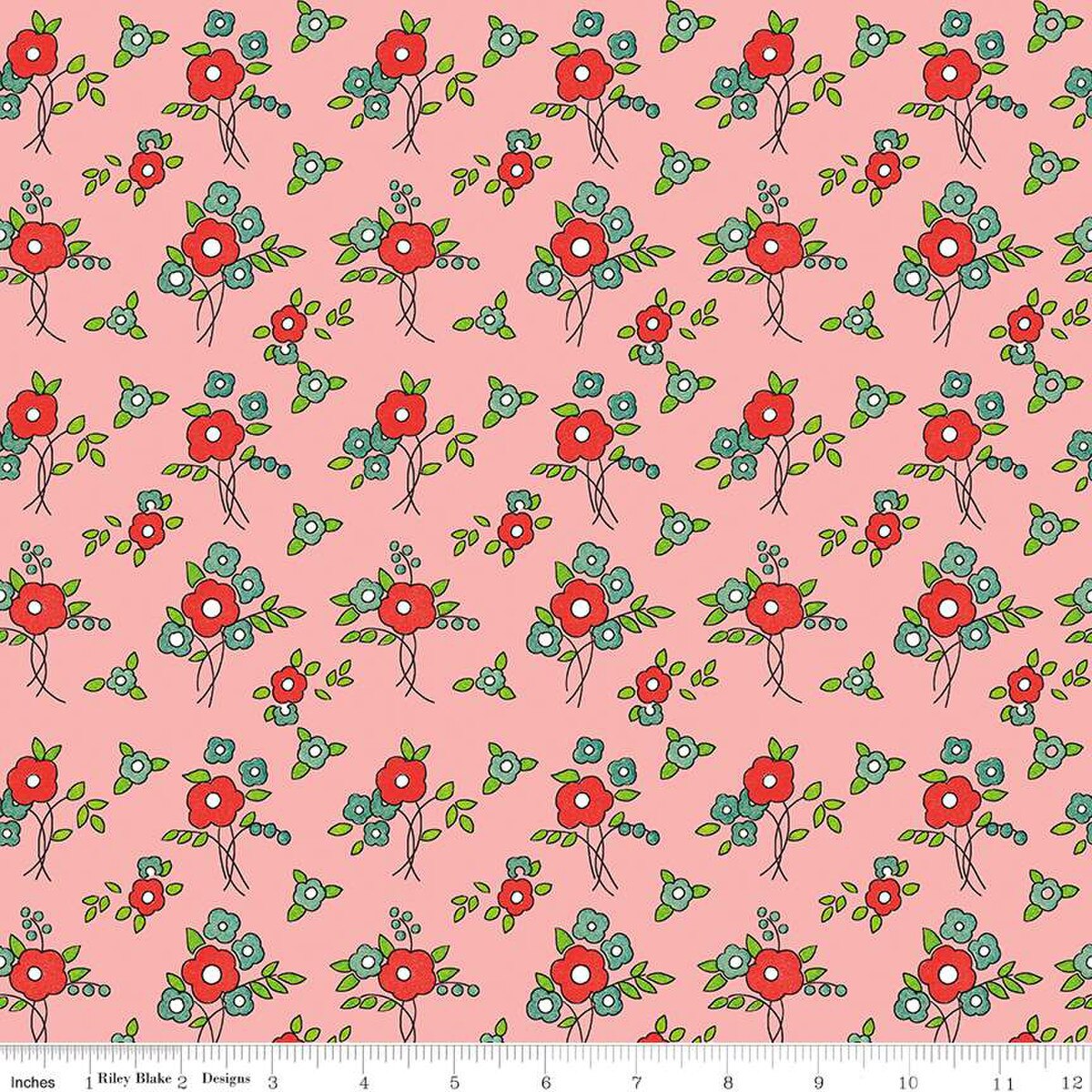 Riley Blake | Take Heart | Floral | Pink | J. Wecker Frisch