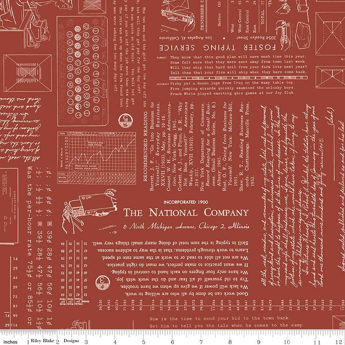 Riley Blake | TYPE/ography | Lori Holt | Terracotta