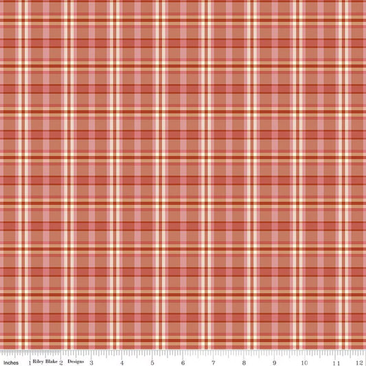 Riley Blake | A Spoonful of Sugar | Plaid Poppins | Apricot | C17087