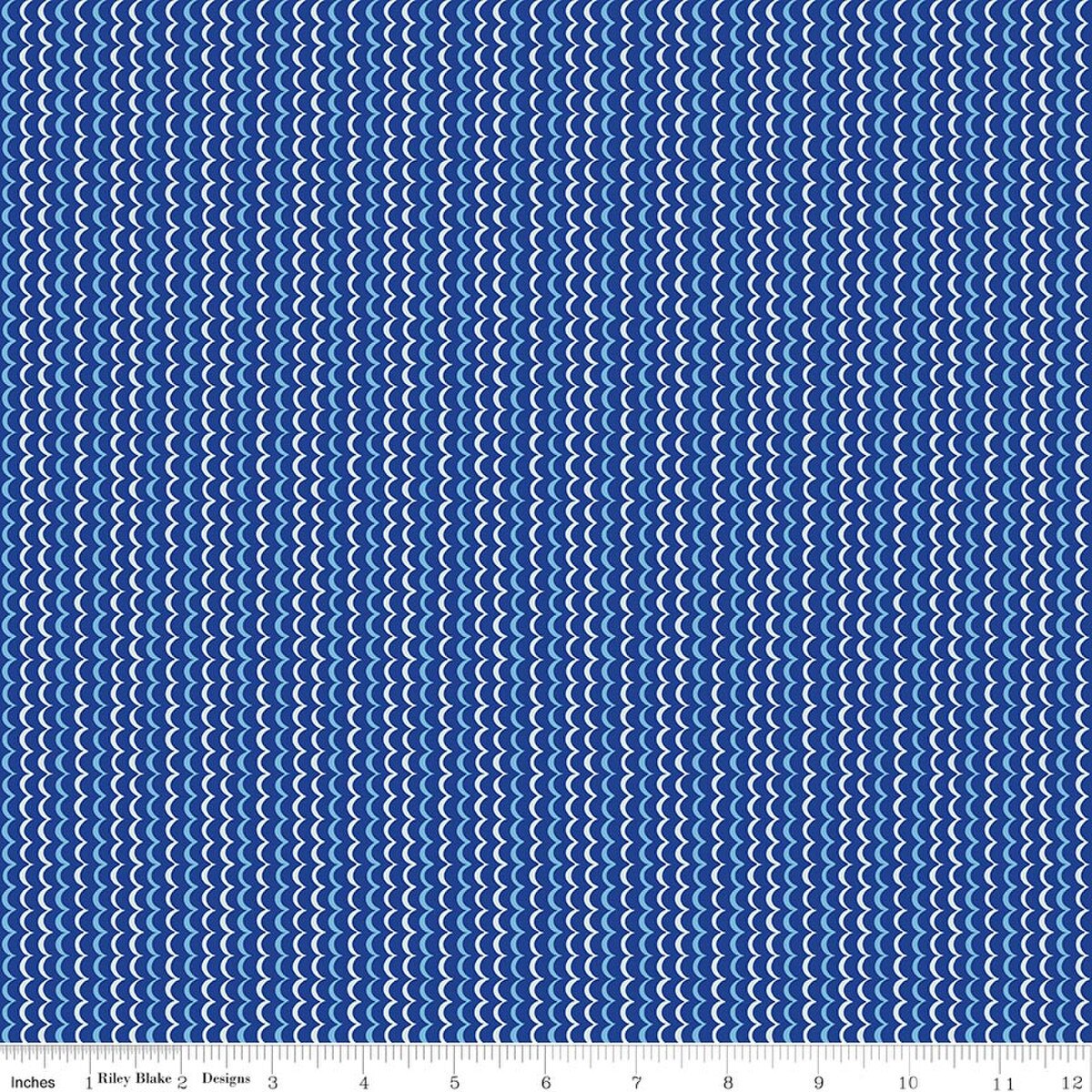 Riley Blake | Awakening | Scallops | Blue | C17107