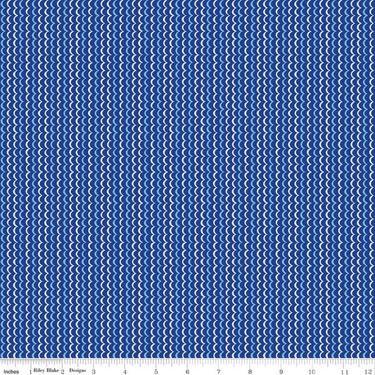 Riley Blake | Awakening | Scallops | Blue | C17107