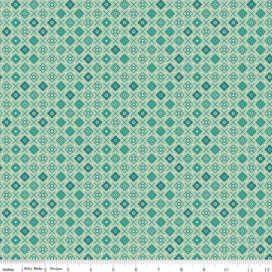 Riley Blake | Farmer's Daughter | Flower Patch | Sage | Lori Holt