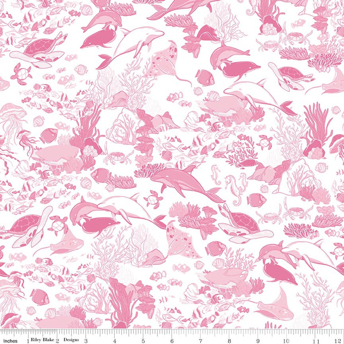 Riley Blake | Corinne Wells | Reef | Main | Pink