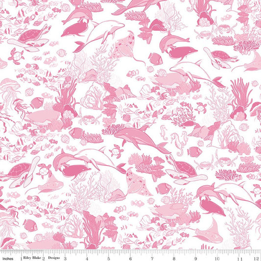 Riley Blake | Corinne Wells | Reef | Main | Pink