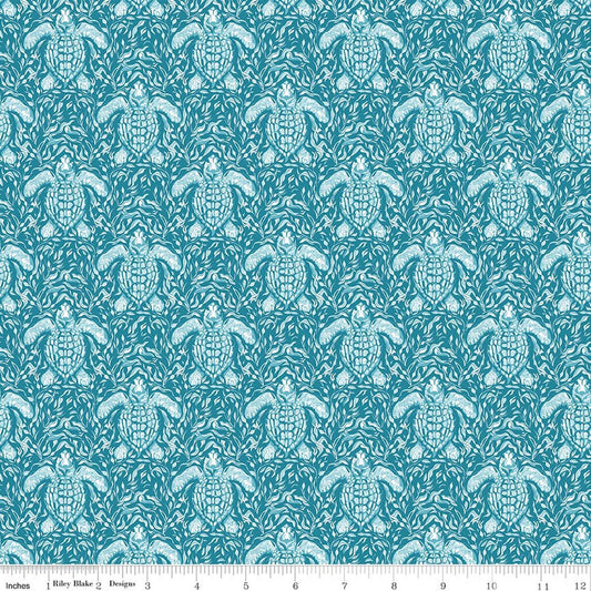 Riley Blake | Corinne Wells | Reef | Turtles | Deep Water