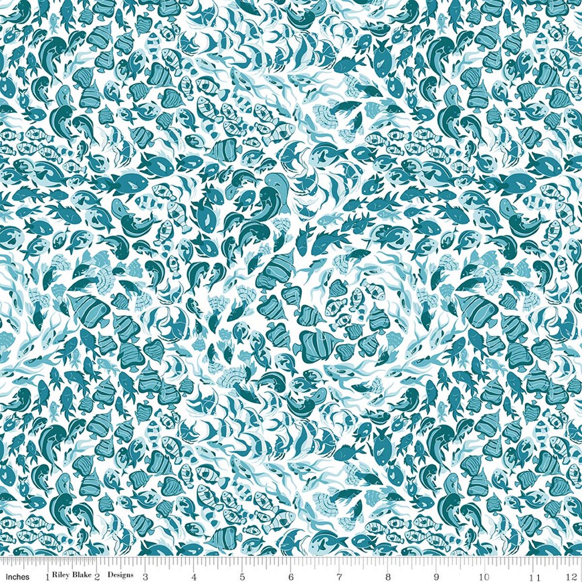 Riley Blake | Corinne Wells | Reef | Fish | Deep Water