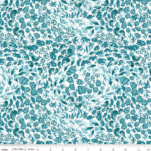 Riley Blake | Corinne Wells | Reef | Fish | Deep Water