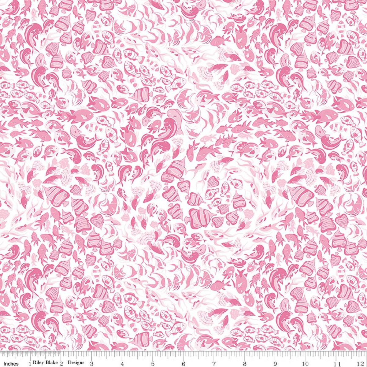 Riley Blake | Corinne Wells | Reef | Fish | Pink